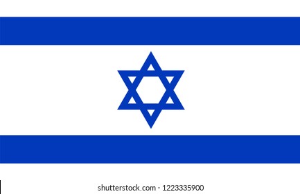 Israel Flag, Vector image and icon