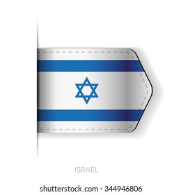 Israel flag vector ribbon
