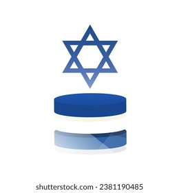 israel flag vector symbol.israel flag concept icon withstar of david.new and creative symbol of the israel national flag.colorful illustration symbol of jews.jewish sign and symbol creative