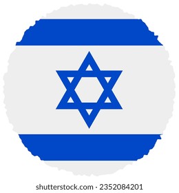 Israel Flag Watercolor circle  Icon