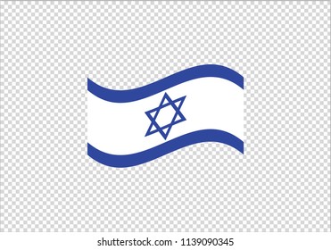 Israel flag waving coat of arms national symbol country emblem