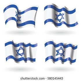 Israel Flag Waving Set