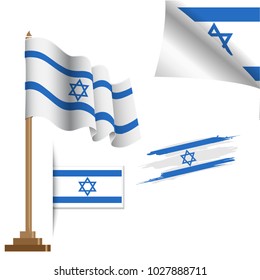 israel flags special vector illustration
