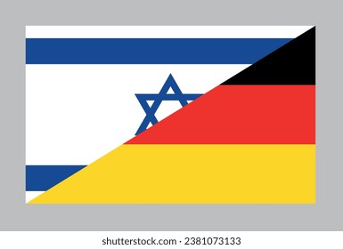 Banderas de bandera de Israel y Alemania 