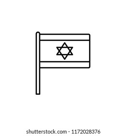 Israel icon. Element of flag icon for mobile concept and web apps. Thin line Israel icon can be used for web and mobile