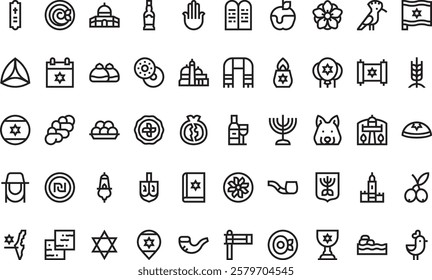 Israel icons High-Quality Vector Icons Collection with Editable Stroke. Ideal for Professional and Creative Projects