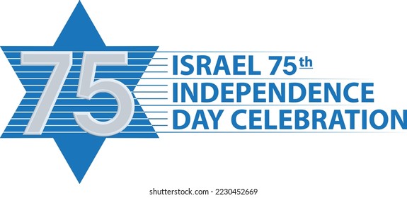 Israel Independence Day Anniversary Celebration (Yom Ha'atzmaut) with Star of David.