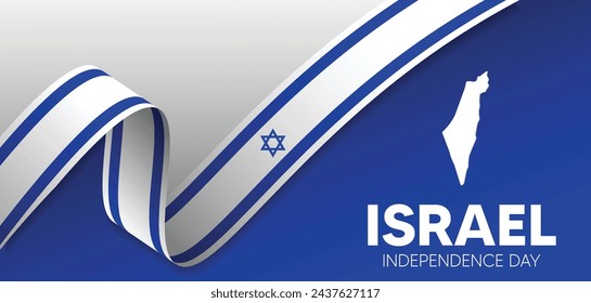 Afiche vectorial de la bandera del Día de la Independencia de Israel