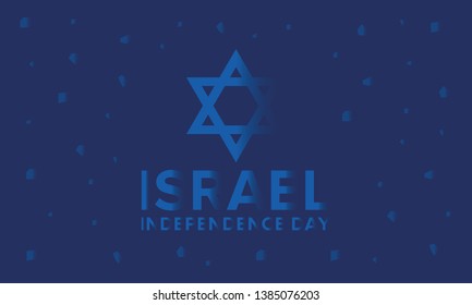 Israel Independence Day. National day of Israel. Annual holiday, national celebrations. Poster, card, banner and background. Vector illustration