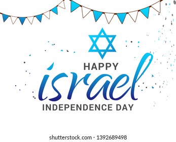 Israel Independence Day Poster Or Banner Background.
