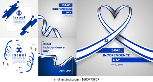 Israel Independence Day Set Vector Design