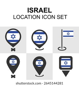 Israel Location Icon Set Collection