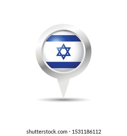 Israel location icon vector design. Israel gps locator pin. Scalable vector design.