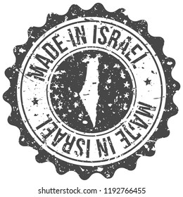 Israel Made In Map Travel Stamp Icon City Design Tourism Export Seal