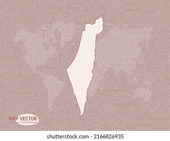 Israel map of abstract modern vector design illustration.