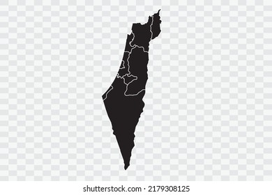 Israel Map Black Color On White Stock Vector (Royalty Free) 2179308125 ...