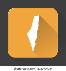 Israel map with borders isolated on background