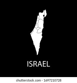 Israel map entwirft Vektorillustration Illustration