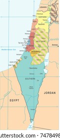 Israel Map - Detailed Vector Illustration