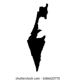 Israel map flat icon, vector illustration 