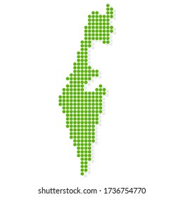 Icono de punto verde del mapa de Israel