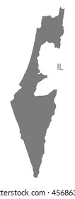 Israel Map grey
