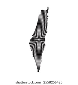Israel Map Icon Element Design