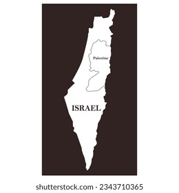 Israel map icon vector illustration symbol design