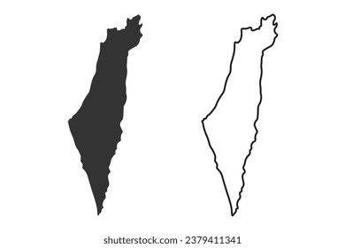 Ilustración del vector del mapa de Israel.