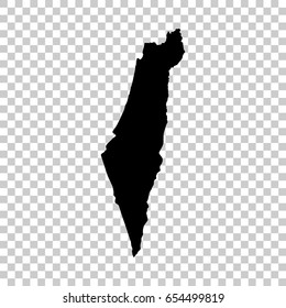 Israel Map Isolated On Transparent Background Stock Vector (Royalty ...