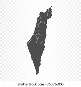 Israel map isolated on transparent background