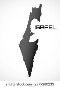 Israel map isolated on white background. Vector illustration