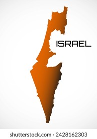 Israel map isolated on white background. Vector illustration