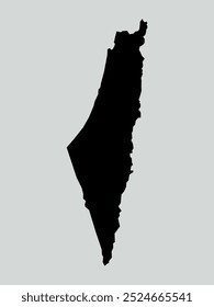 israel map isolated on white background. Map of israel. Vector illustration West Asia