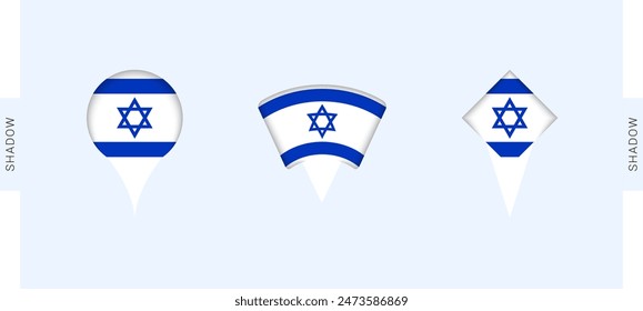 Israel Map Markers Set. Perfect for projects related to Israel, travel, geography, and international representation. Vector collection.