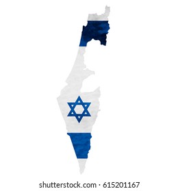 Israel Map National flag icon