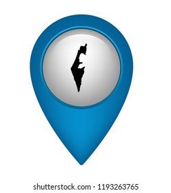 Israel Map on location map pointer. Conceptual vector illustration. 