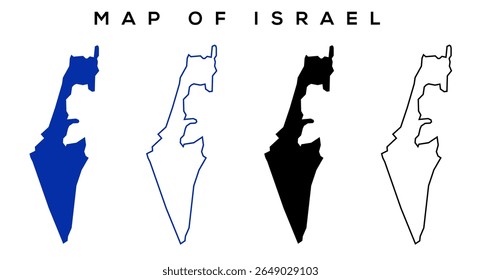 Esquema del mapa de Israel – Vector mínimo
