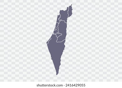 Israel Map pewter Color on White Background quality files Png