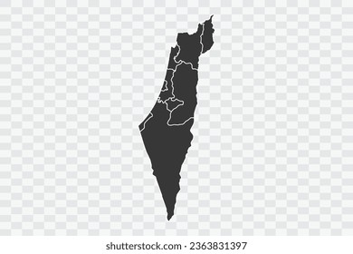 Israel Map Shadow Color on White Background quality files Png