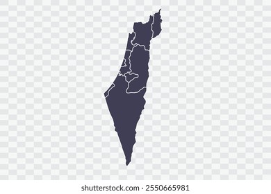 Israel Map Slate Color on White Background quality files Png