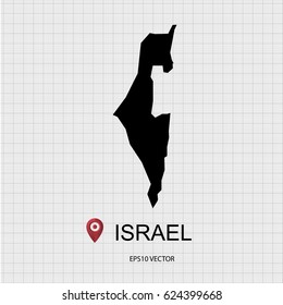 israel map vector