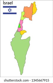 Israel Map Vector Illustration
