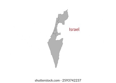 Israel Map vector illustration. Israel Map silhouette