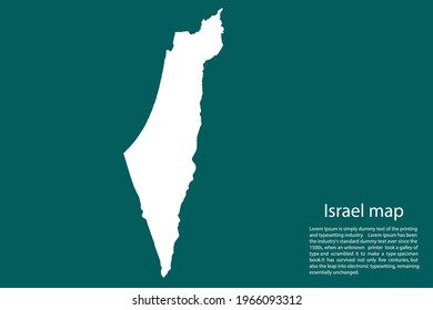 Israel-Karte, Vektorgrafik einzeln auf grünem Hintergrund