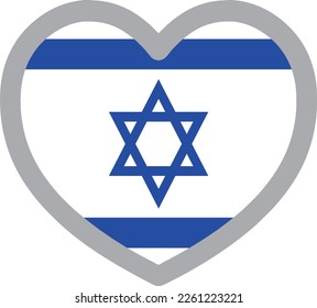 Israel national flag icon vector Illustration material