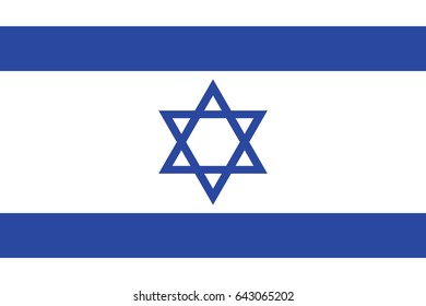 Israel National Flag. Vector.