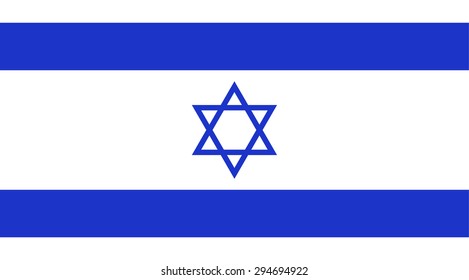 Israel national flag. Vector EPS8