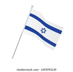 Israel national flag. vector illustration