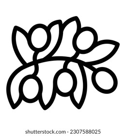 Israel olives icon outline vector. Food jew. Party celebration